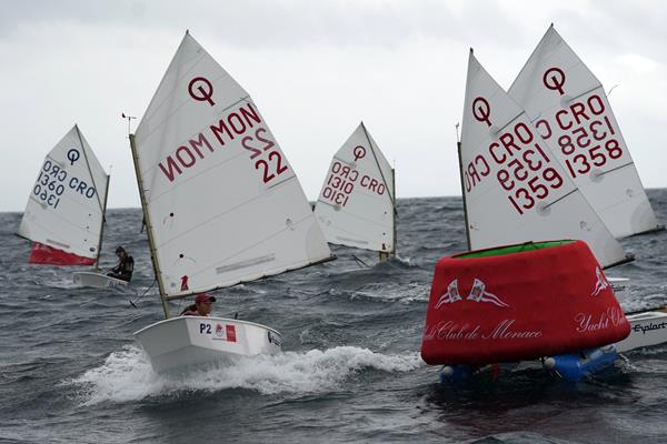 At the Yacht Club de Monaco first races for the Optimist European Team Racing Championship