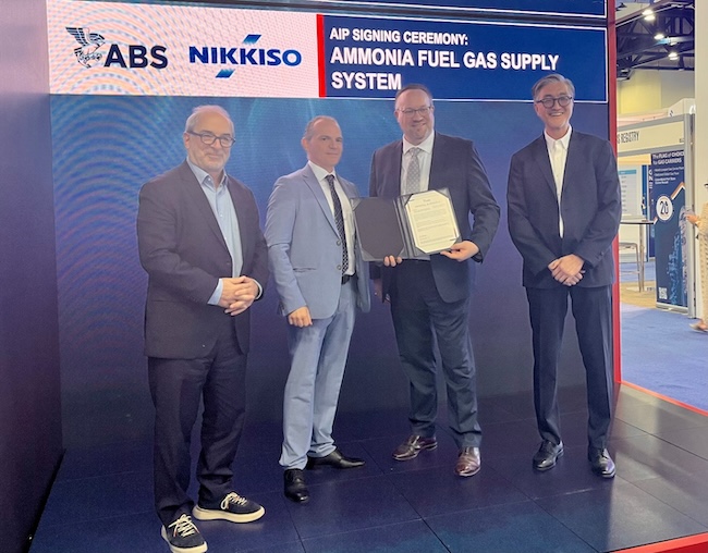 ABS Approves Ammonia Fuel Supply System for Nikkiso Clean Energy & Industrial Gases