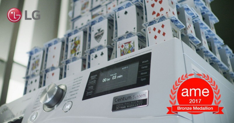 Constructing House of Cards on Running Washing Machine Earns LG Prestigious Industry Award