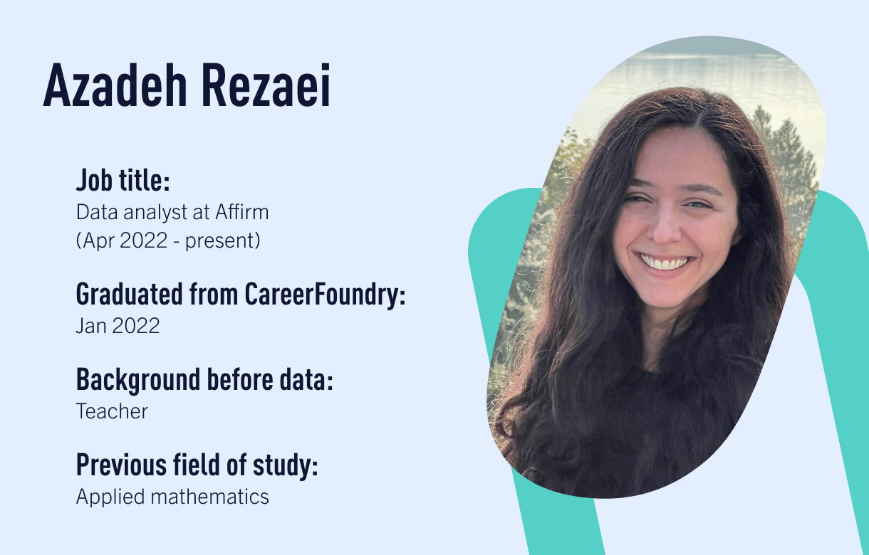 Azadeh Rezaei, a CareerFoundry data analytics graduate